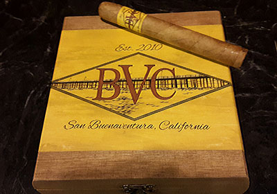 A box of cigars with a custom label
